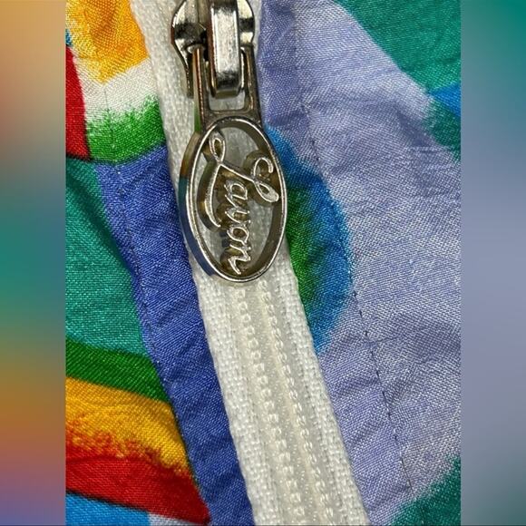 Vintage 80s - 90s Lavon Windbreaker Zip Up Jacket Large Abstract Track Jacket - Picture 12 of 14